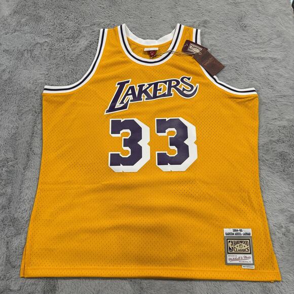 Los Angeles Lakers Jersey Mens 2XL NBA Basketball Kareem Abdul-Jabbar 33 Classic - Picture 1 of 10